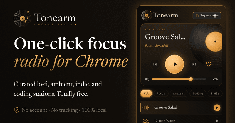 🎧 Tonearm is live