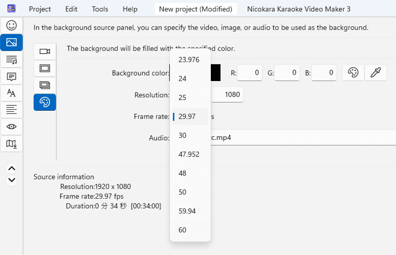 Karaoke video creation app “Nicokara Maker 3” Ver 13.79