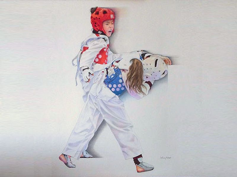 KARATE KID CRAYON EXERCISES