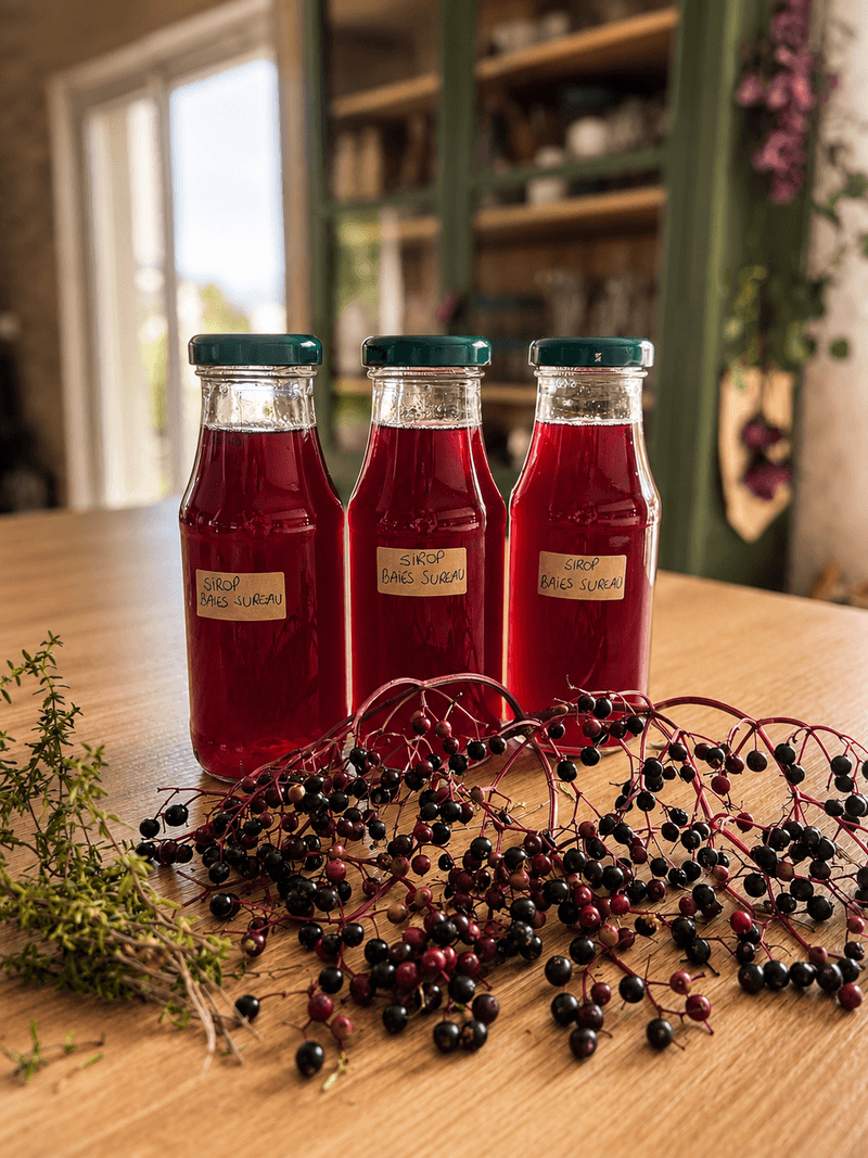 Sirop de sureau / thym / citron spécial soutien immunitaire