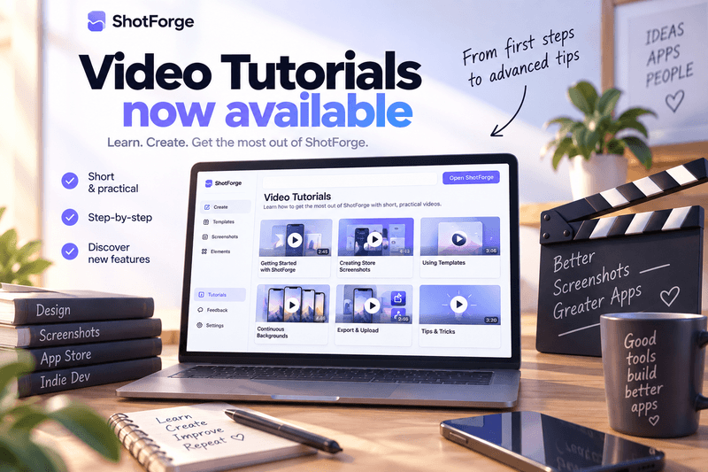 🎬 ShotForge now has video tutorials!