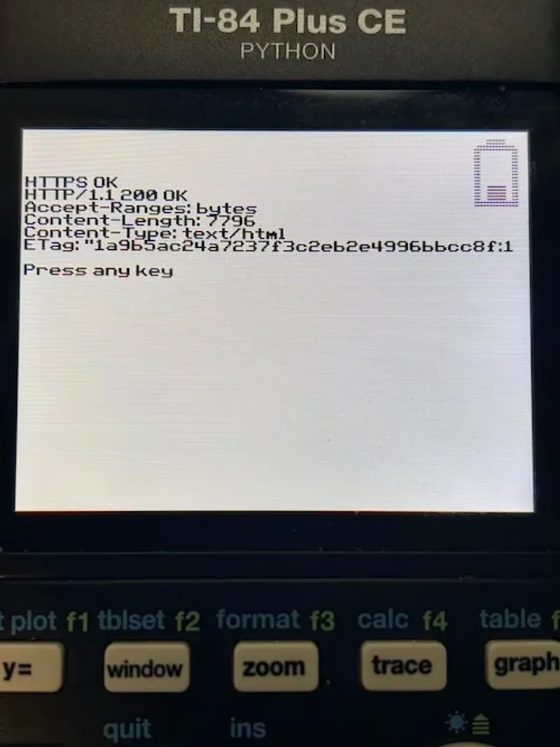 HTTPS on a TI-84+ CE