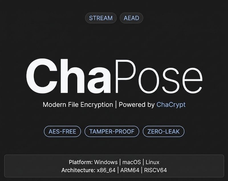 🎉 Exciting News! ChaPose, the High-Performance File Security Tool, is Now Live on Microsof