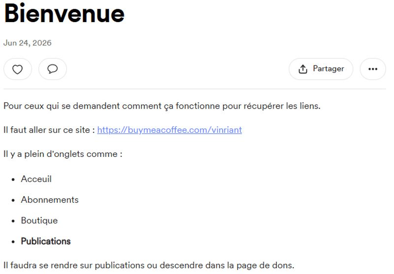 Bienvenue