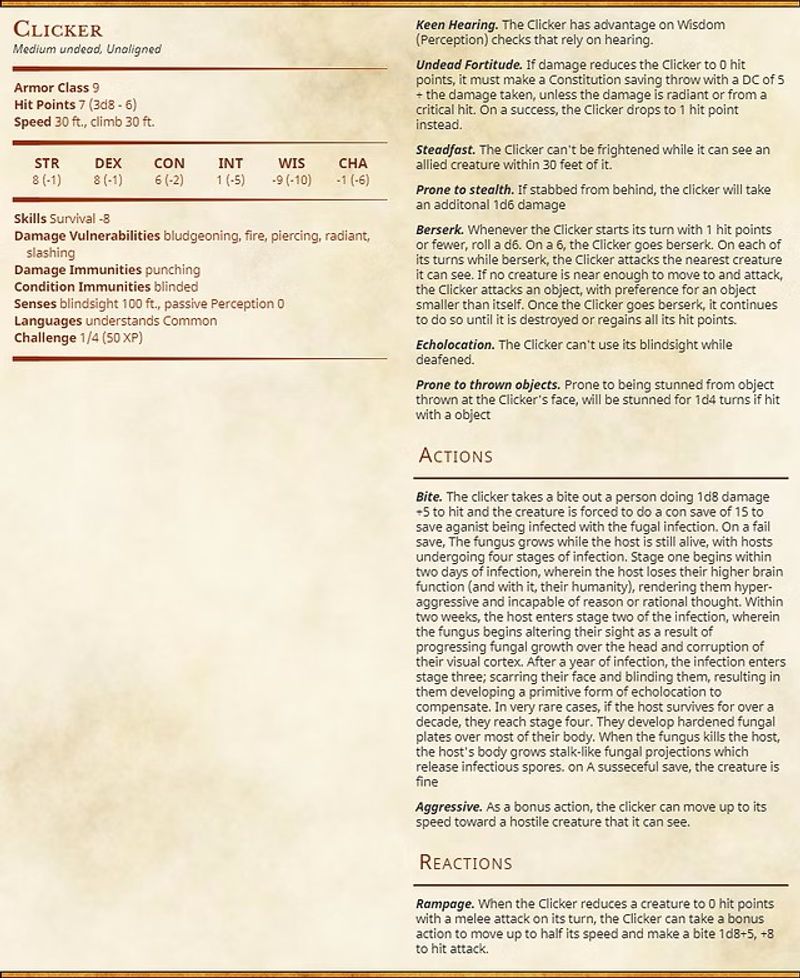 Clicker stats