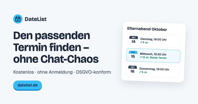 Warum ich DateList gebaut habe