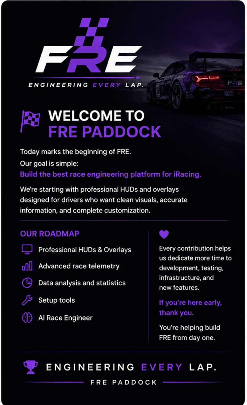 🏁 Welcome to FRE Paddock