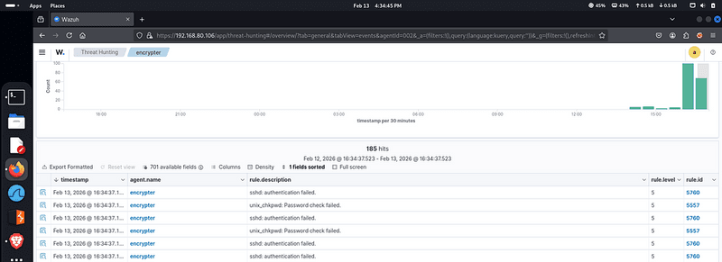 Detecting SSH Brute-Force Attacks with Wazuh SIEM: A Step-by-Step Lab Guide