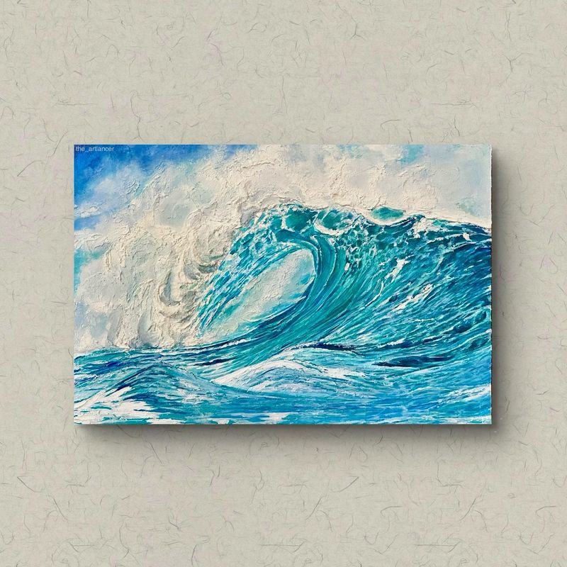 ‘Wave Break’ - Textured Acrylic Painting