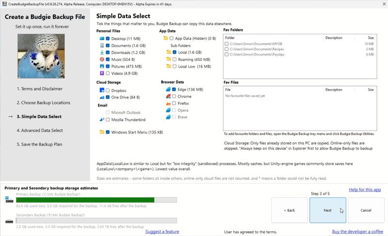 Budgie Backup: a simple, free backup suite for Windows