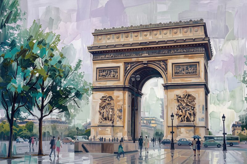 Welcome to my page! | L'Arc de Triomphe in Brushstrokes