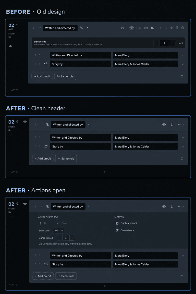 A little cleanup in the editor