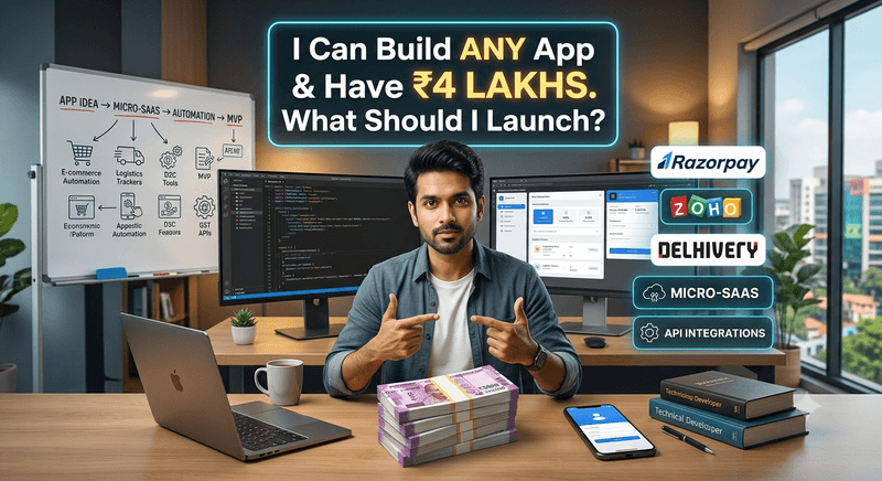 I Can Build Any App from Scratch and Have ₹4 Lakhs in Capital. What Should I Launch in Ind