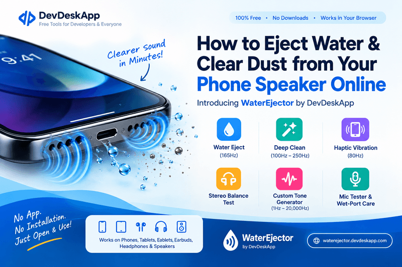 How to Eject Water from Your Phone Speaker Online – Meet WaterEjector by DevDeskApp