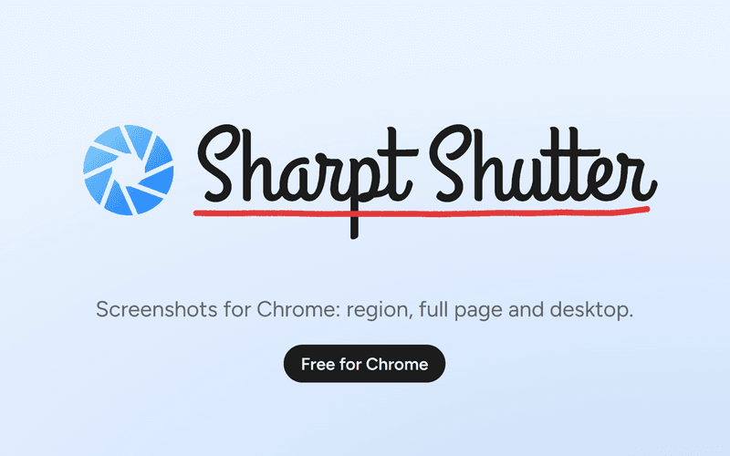 Sharpt and Sharpt Shutter are live on the Chrome Web Store 🎉