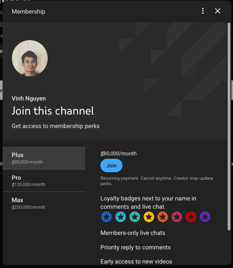Join Vinh Nguyen's community