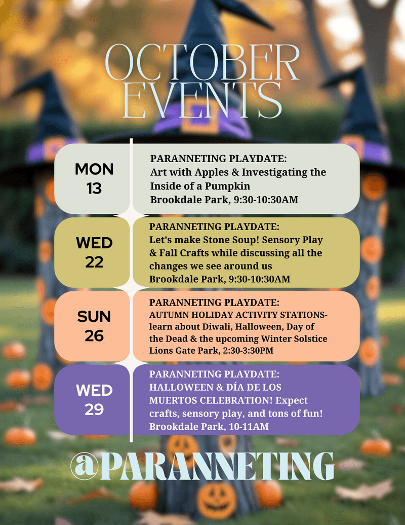 Paranneting: October Playdates