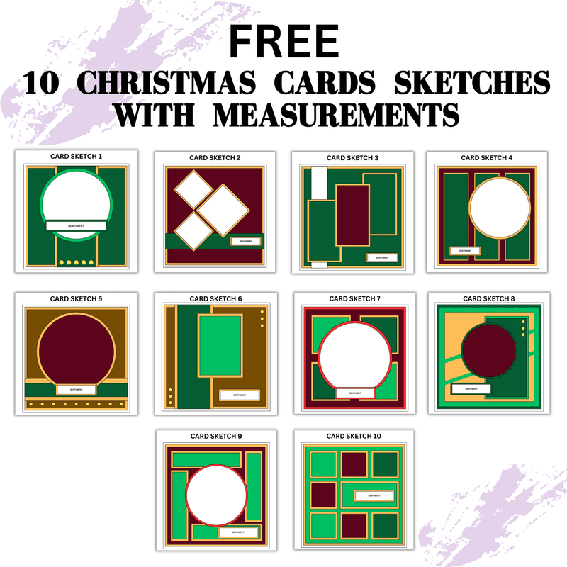 ✨ FREE Christmas Card Sketches + Sentiments! ✨