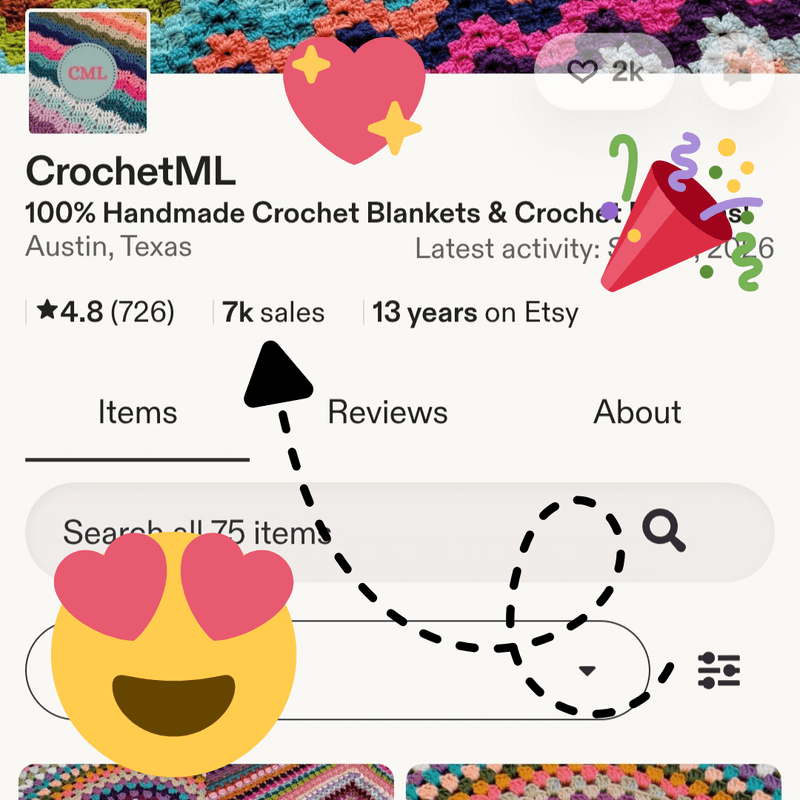 Thank You: 7K Etsy Sales!
