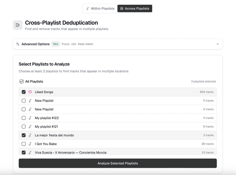 Spotify Dedup: Across Playlists (Finally)