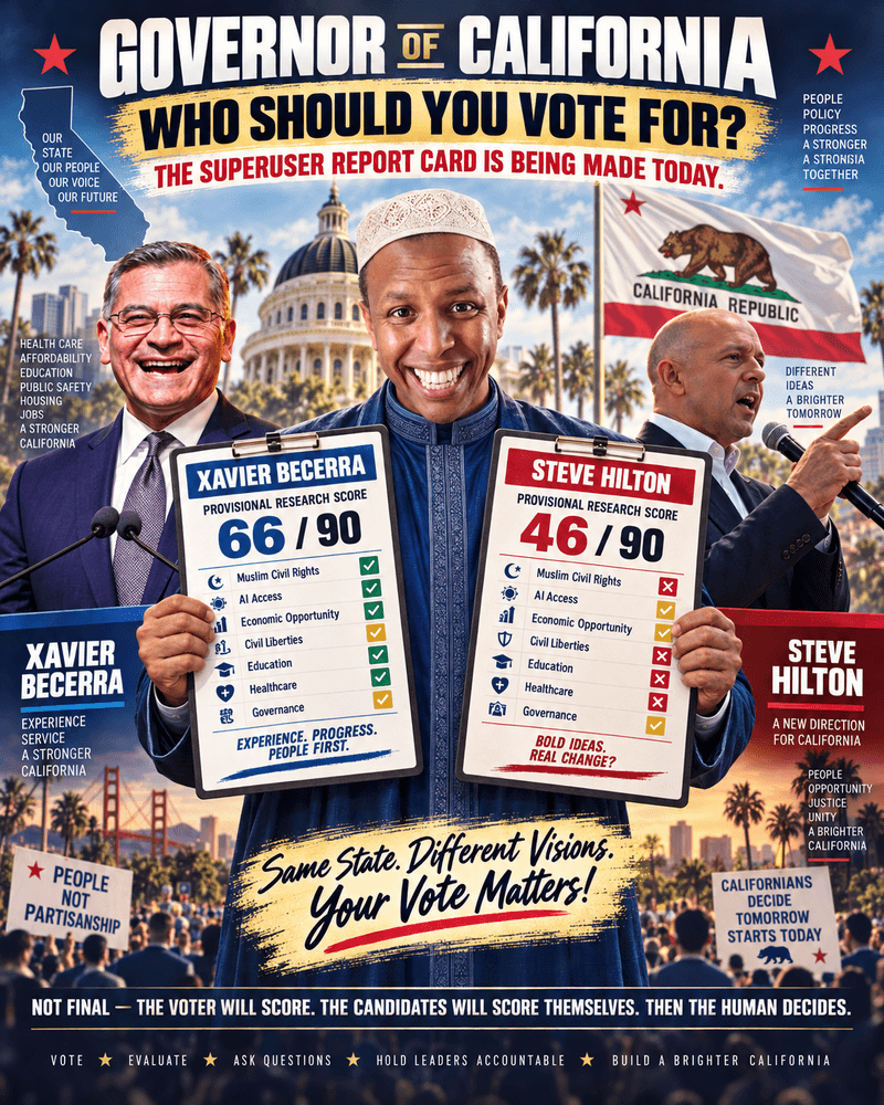 CALIFORNIA BALLOT ELECTIONS, GOVERNOR’S NOMINEE REPORT CARD, AND DECISION-MAKING FOR MUSLI