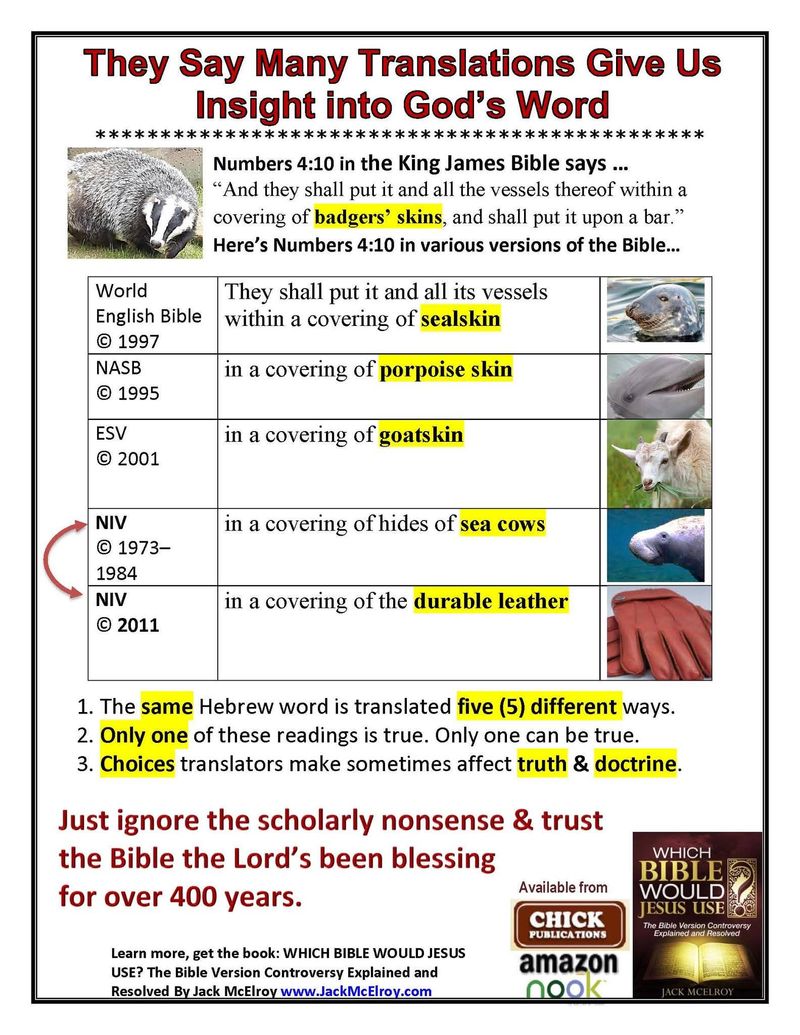 Another KJV-only brainstorm...now it's badgers 🦡
