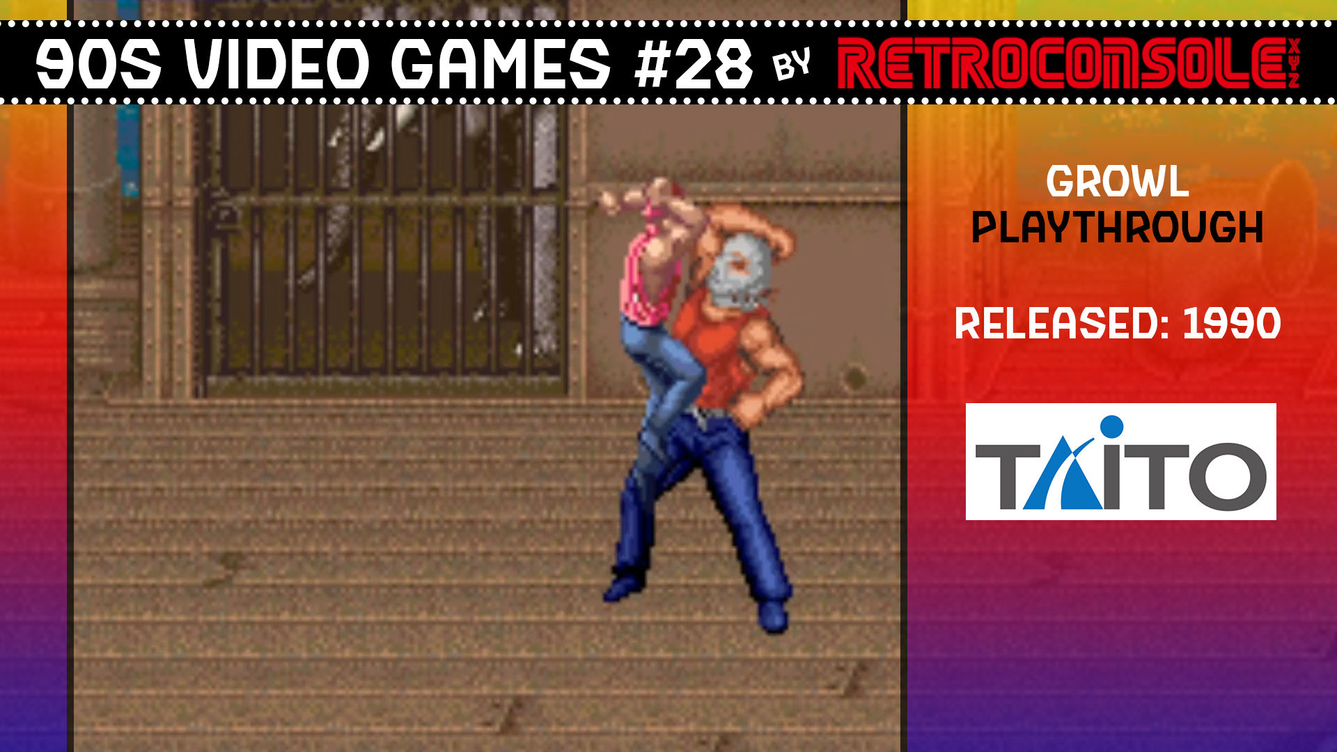 video-90s-video-games-episode-28-growl-arcade-by-taito-1990