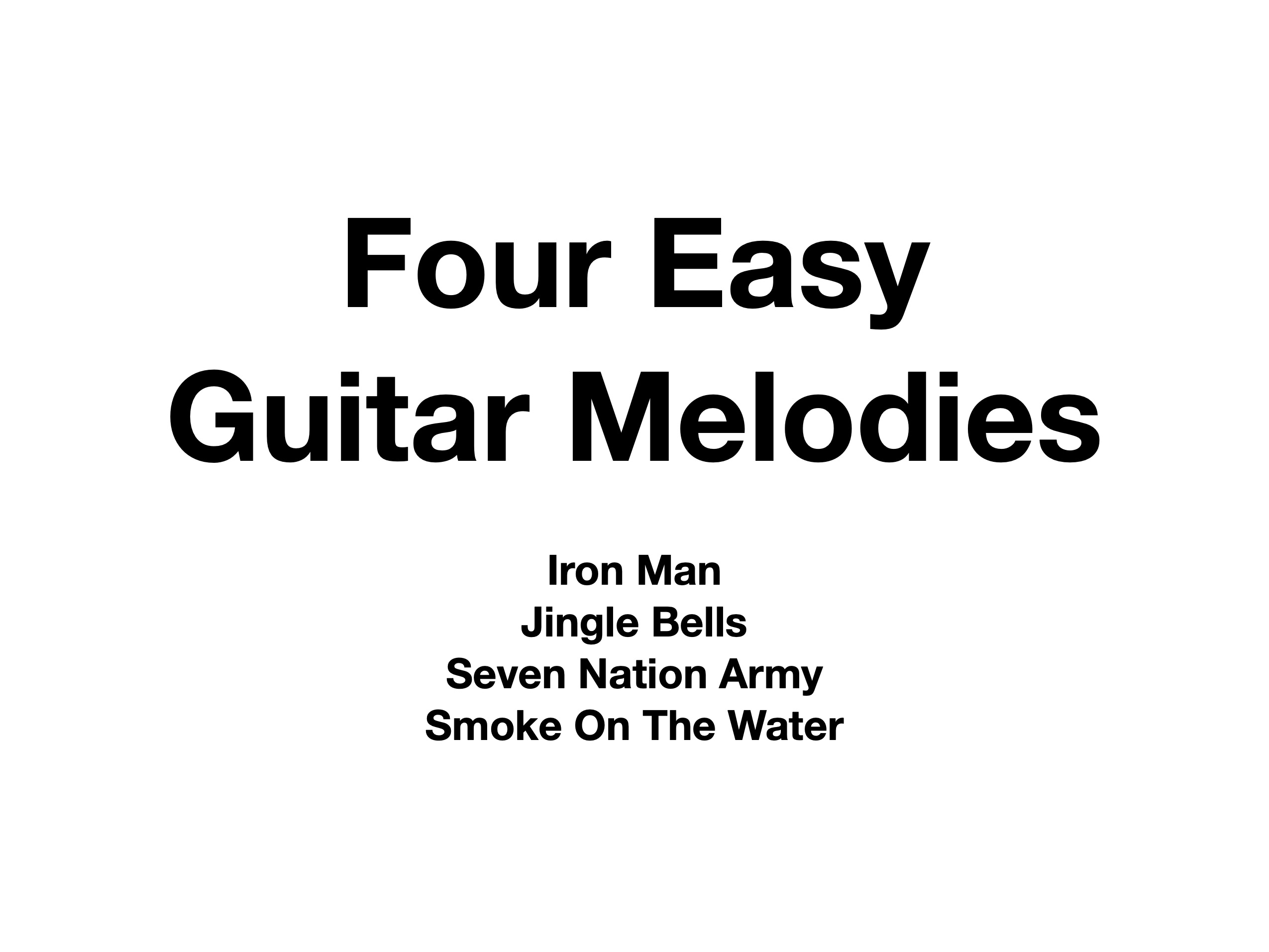Four Easy Guitar Melodies — Chris Phelps