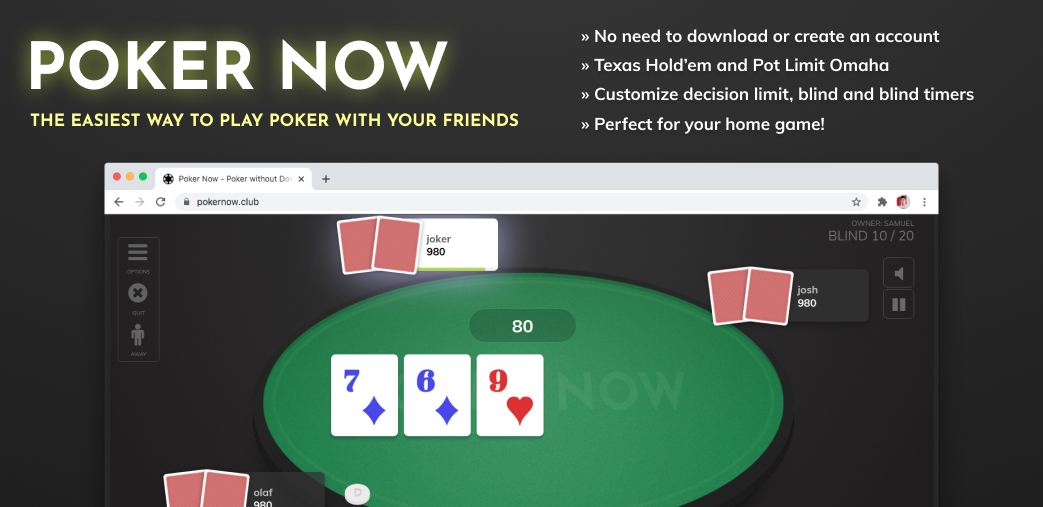 free online poker no download no money