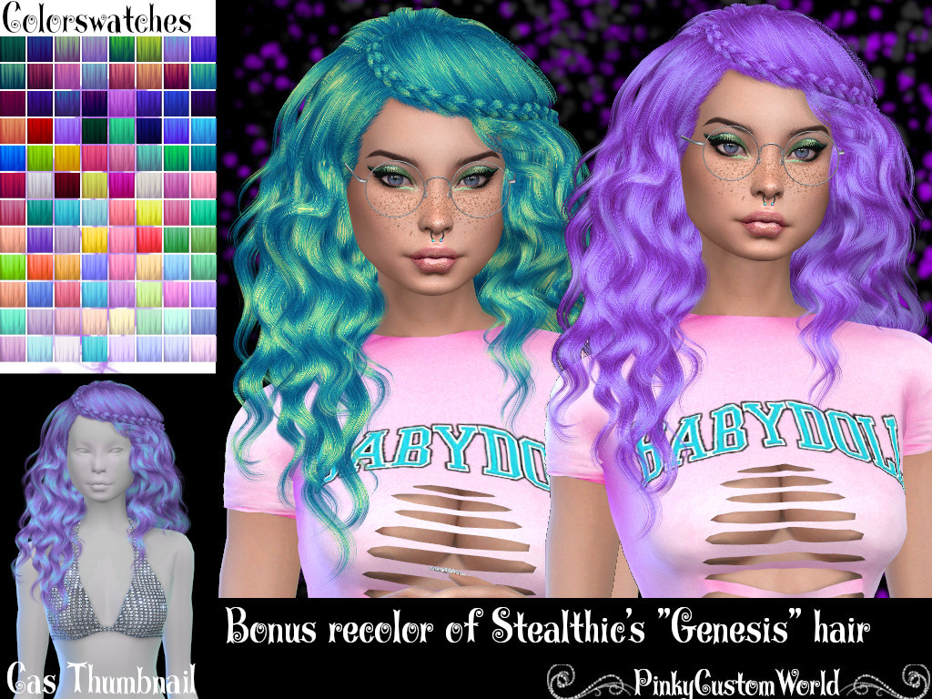 Bonus Recolor Of Stealthics Genesis Hair — Pinkycustomworld