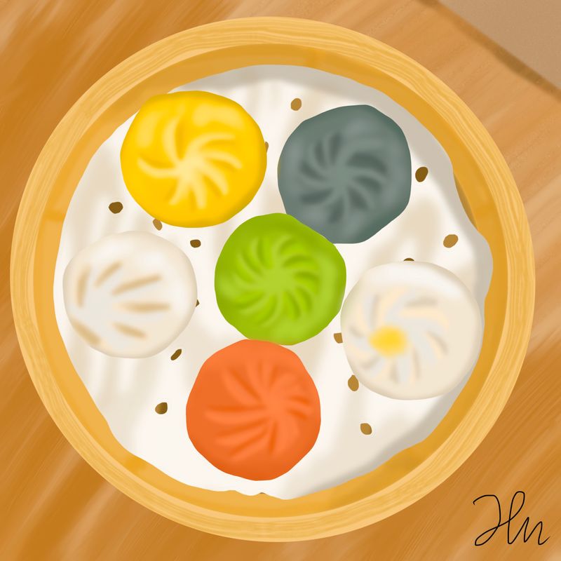 Rainbow Dumplings