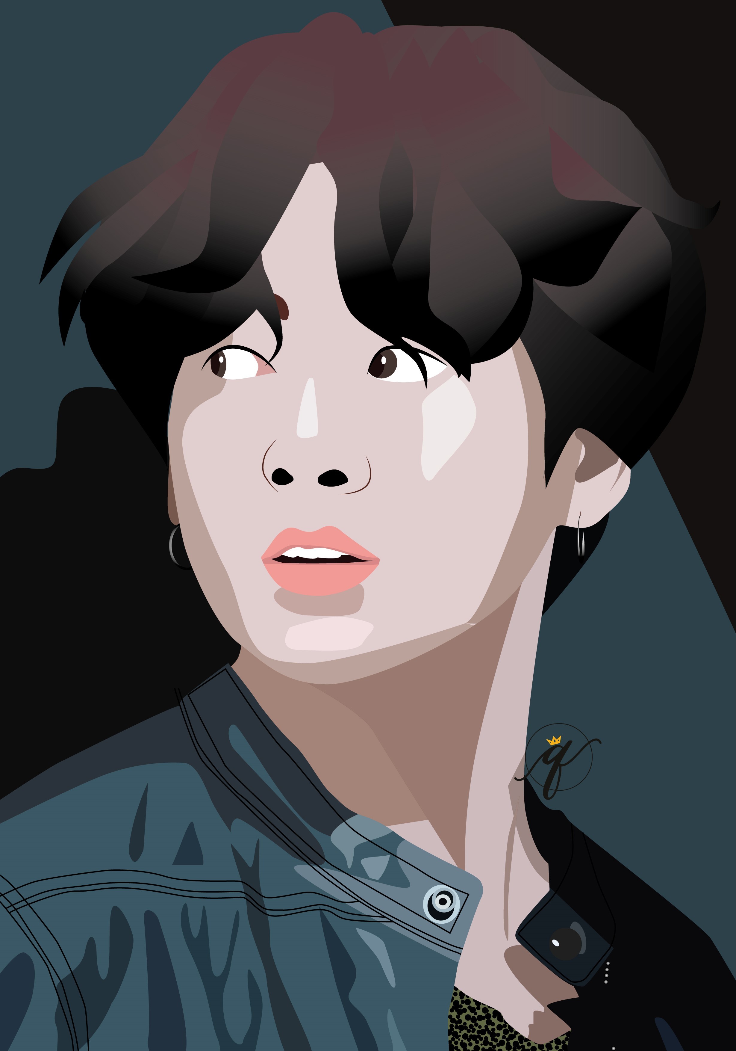 BTS JUNGKOOK DIGITAL ILLUSTRATION — rgnstrdmr