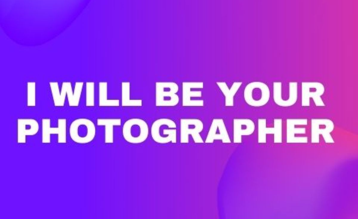 I will be your photographer in a day