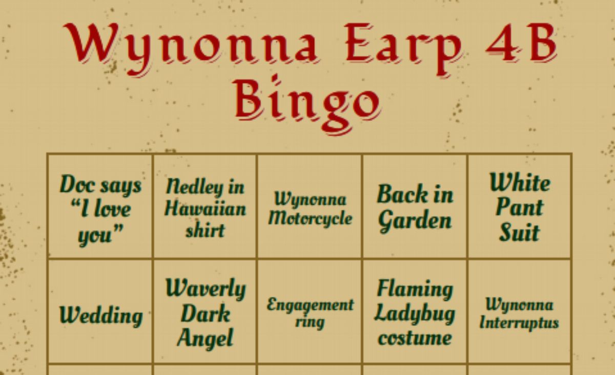 Wynonna Earp 4B Bingo