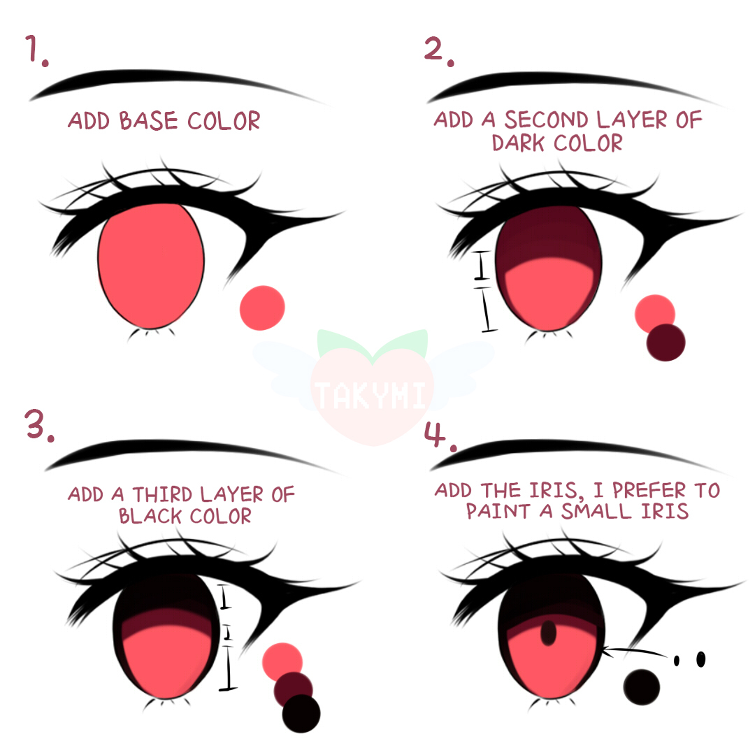 New Eye Coloring Tutorial Step by Step — Takymi's Cafe