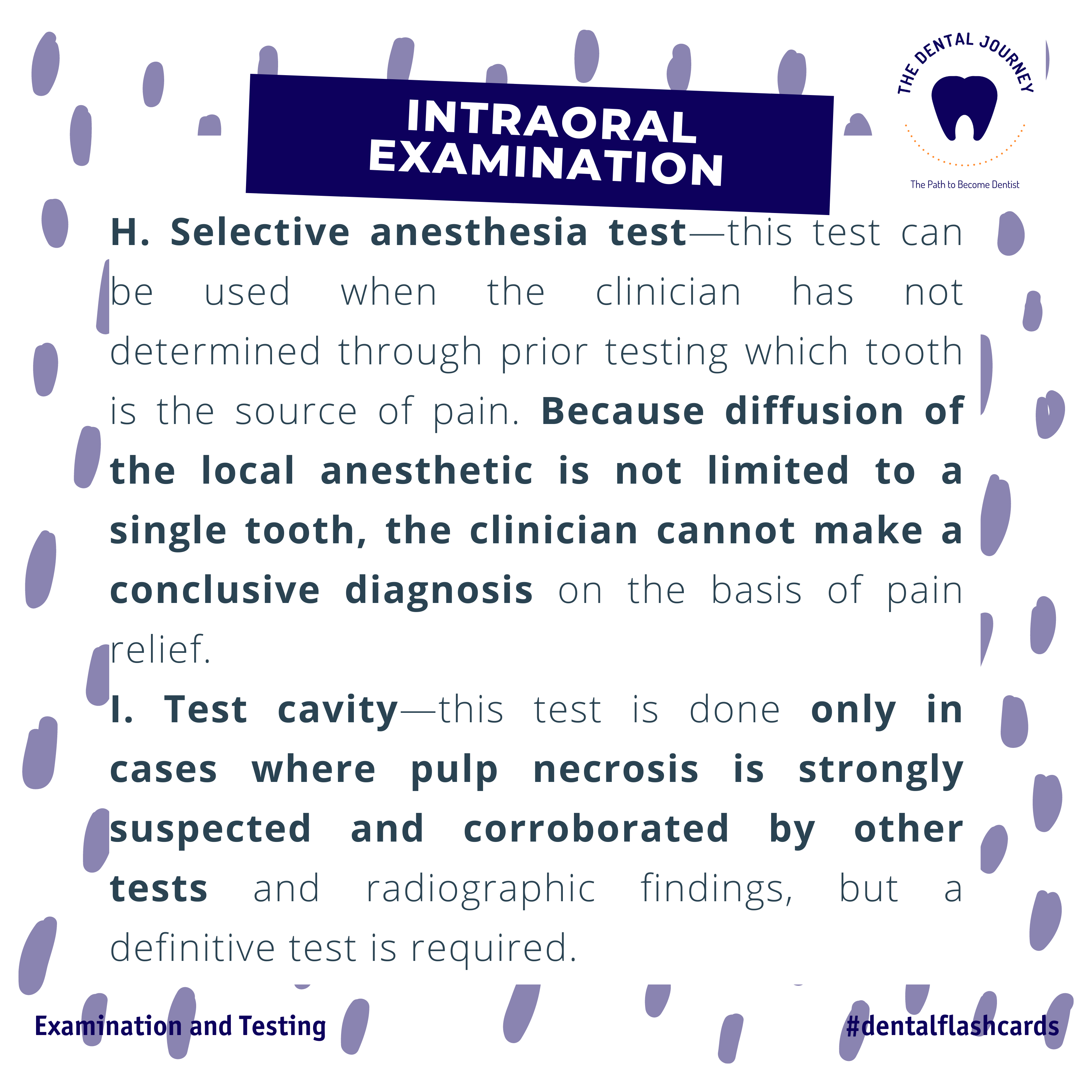 Endodontic Examination and Testing — The Dental Journey