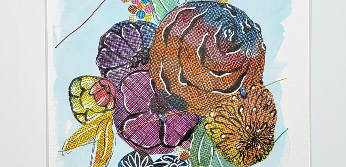Bright and cheerful mixed media 