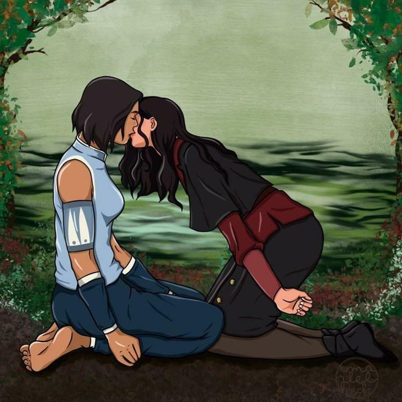 Here's a mix of two fandoms: Korrasami and Naomily. I love them both!