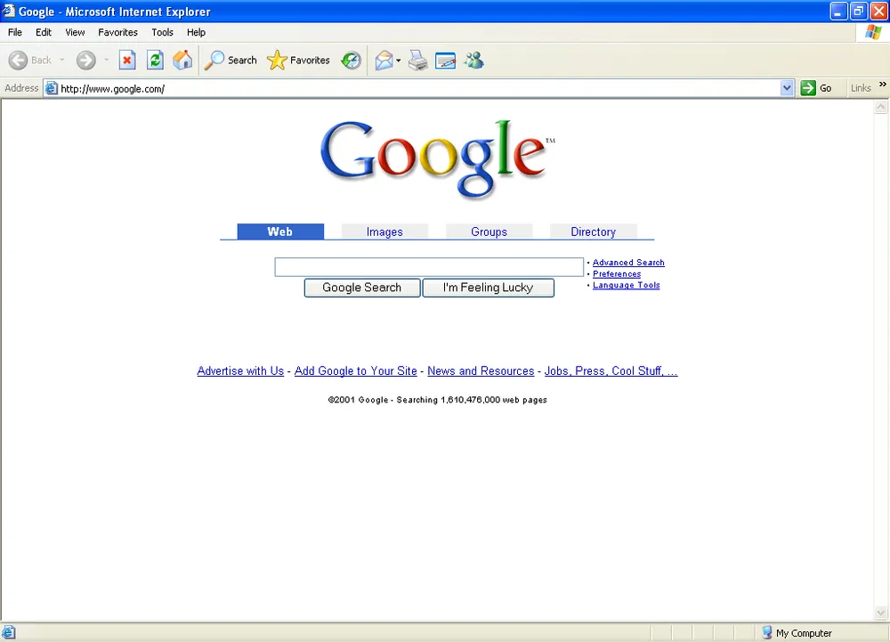 20 years of evolution of Google homepage — Web Design Museum - Buymeacoffee