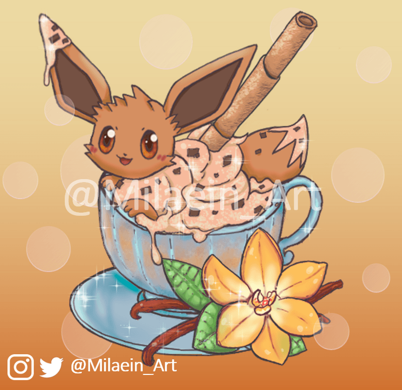 Eevee, Vaporeon, Flareon y Jolteon - Tacitas dulces