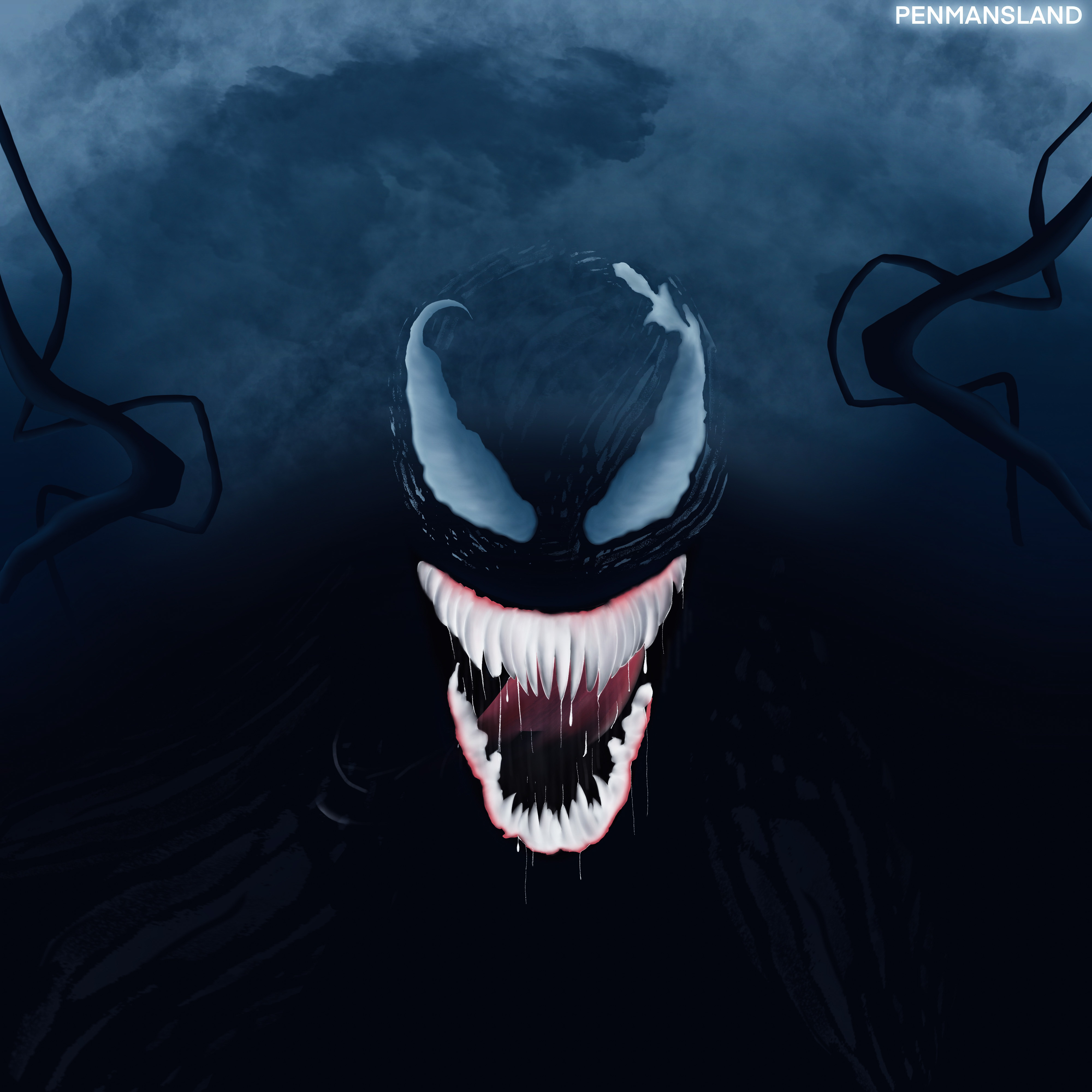 Venom face art on iPad — penmansland