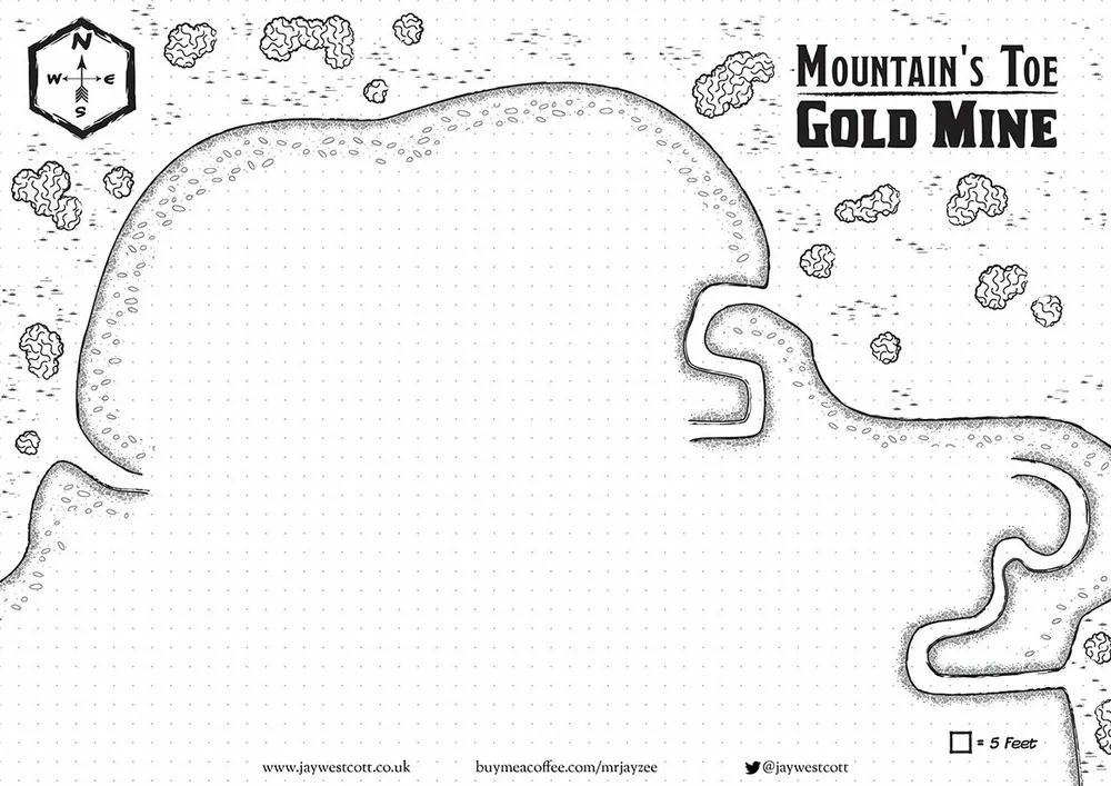 Mountain's toe 2025 gold mine map