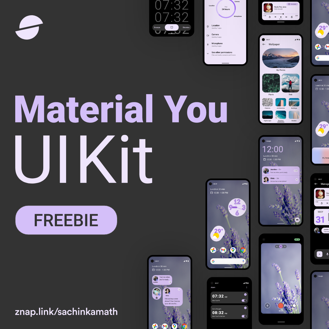 Google Material You UI Kit Android 12 Sachin Kamath