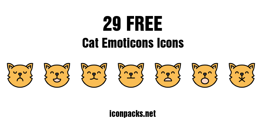 Download 29 Free Cat Emoticons SVG, PNG Icons. — Icon Packs