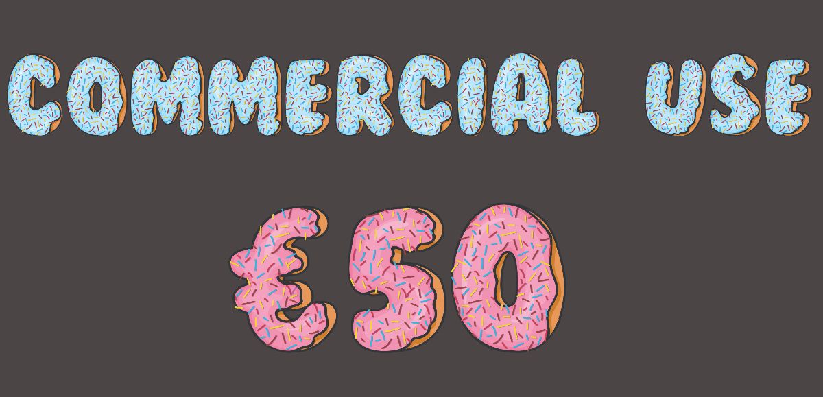 Doughnut Alphabet -commercial use