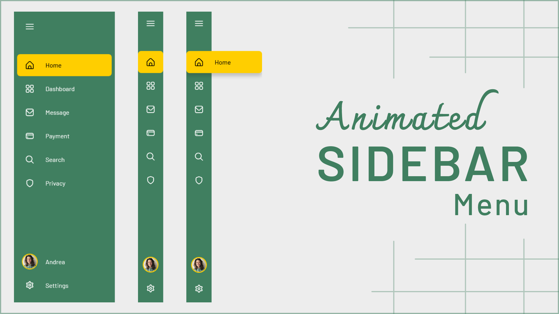 Responsive Sidebar Menu Design — Adey Coder