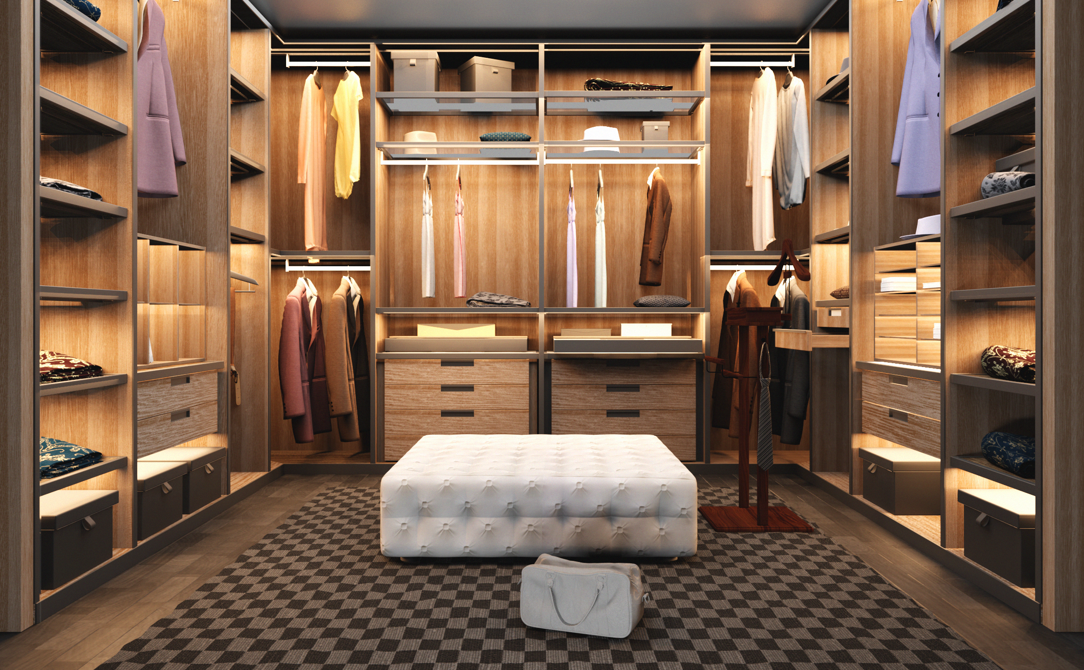 Armario modular de madera SENZAFINE by Poliform  Dream closet design,  Luxury closets design, Bedroom closet design