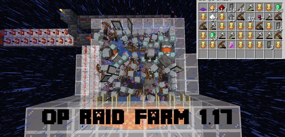 Raid farm Schematic for Minecraft 1.17