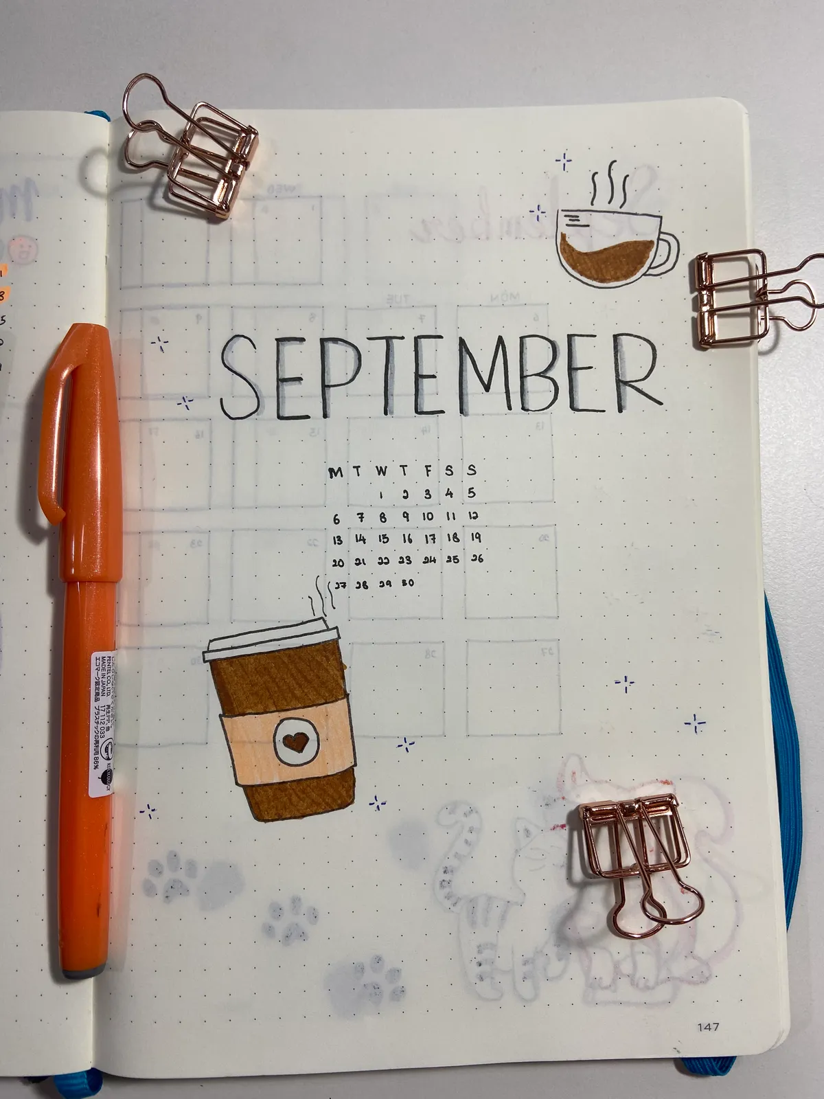 #bujo Sep Spread — Yugen Illustrations