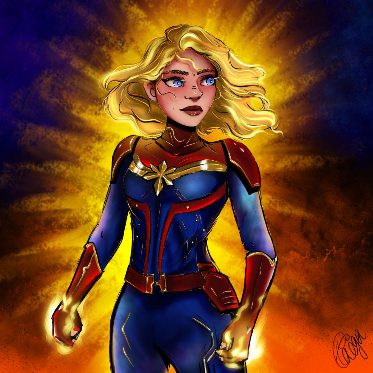 Early Access: Captain Marvel (fanart) — Tora Ascough
